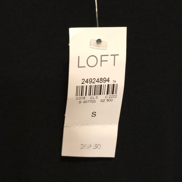 NWT Loft (outlet) black sleeveless dress w ruffles - small - Picture 7 of 7